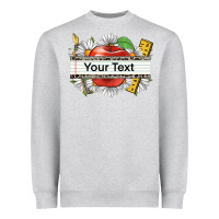 Heather Grey floral teacher custom name Heavyweight Sweatshirt - CowGirlArtShop