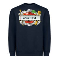 Navy floral teacher custom name Heavyweight Sweatshirt - CowGirlArtShop