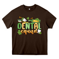 Chocolate Brown dental squad Heavy Core Tee - MaliasSmallBusiness