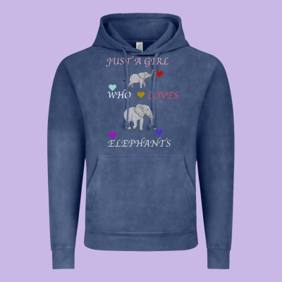 Just A Girl Who Loves Elephants Vintage Hoodie Designed By Bettercallsaul