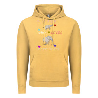 Vintage Mustard Just A Girl Who Loves Elephants Vintage Hoodie - Bettercallsaul