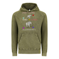 Vintage Olive Just A Girl Who Loves Elephants Vintage Hoodie - Bettercallsaul