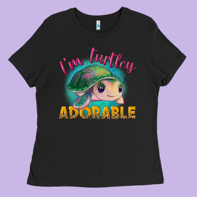 Im Turtley Adorable Ladies Tee Designed By Nancycooperartshop