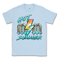 Dusty Blue hot mom summer Classic Tee - BarkalooDesign