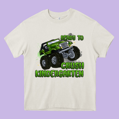 Ready To Crush Kindergarten Heavy Core Tee Designed By Maliassmallbusiness