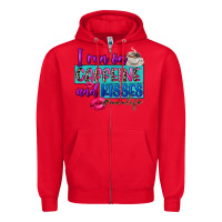 Red I run on caffeine and kisses Zipper Hoodie - FaDigitalArtStudio