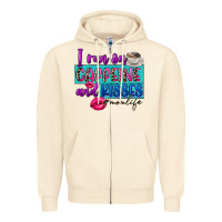 Sandshell I run on caffeine and kisses Zipper Hoodie - FaDigitalArtStudio