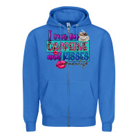 True Royal I run on caffeine and kisses Zipper Hoodie - FaDigitalArtStudio