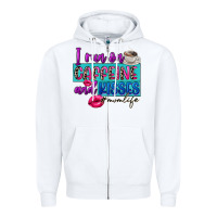 White I run on caffeine and kisses Zipper Hoodie - FaDigitalArtStudio