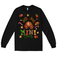 Black mini claus messy bun Long Sleeve Tee - texasbilliewilder
