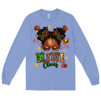 Colony Blue mini claus messy bun Long Sleeve Tee - texasbilliewilder
