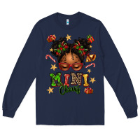 Navy mini claus messy bun Long Sleeve Tee - texasbilliewilder
