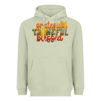 Matcha Fall Grateful Thankful Blessed Heavyweight Hoodie - LillyAllenDesigns