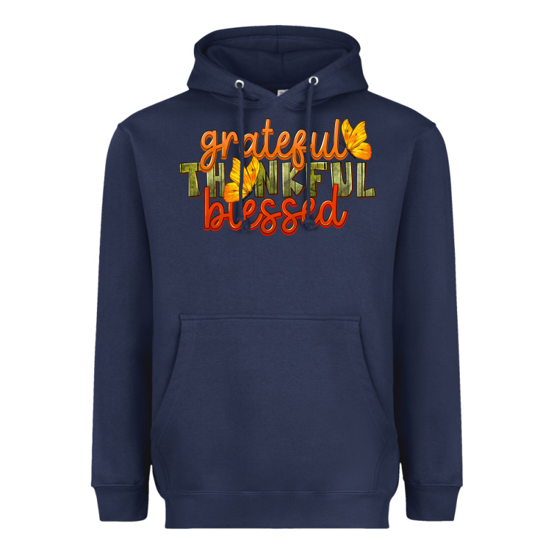 Fall Grateful Thankful Blessed Heavyweight Hoodie by LillyAllenDesigns | Teevron