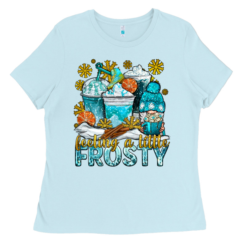 Feeling A Little Frosty Coffee Cups Ladies Tee by NancyCooperArtShop | Teevron