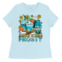 Baby Blue feeling a little frosty coffee cups Ladies Tee - NancyCooperArtShop