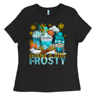Black feeling a little frosty coffee cups Ladies Tee - NancyCooperArtShop