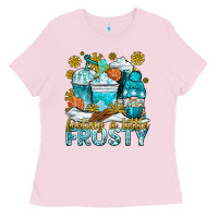 Bubblegum Pink feeling a little frosty coffee cups Ladies Tee - NancyCooperArtShop