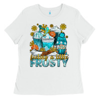 White feeling a little frosty coffee cups Ladies Tee - NancyCooperArtShop