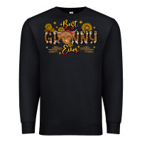 Black best granny ever western theme Premium Sweatshirt - CowhideDigitalArt