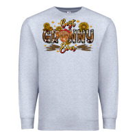 Heather Grey best granny ever western theme Premium Sweatshirt - CowhideDigitalArt