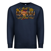Navy best granny ever western theme Premium Sweatshirt - CowhideDigitalArt