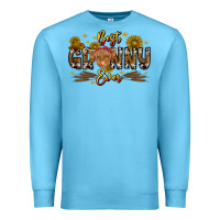 Ocean Blue best granny ever western theme Premium Sweatshirt - CowhideDigitalArt