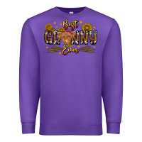 Purple best granny ever western theme Premium Sweatshirt - CowhideDigitalArt