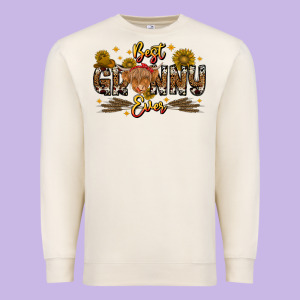 Best Granny Ever Western Theme Premium Sweatshirt Designed By Cowhidedigitalart