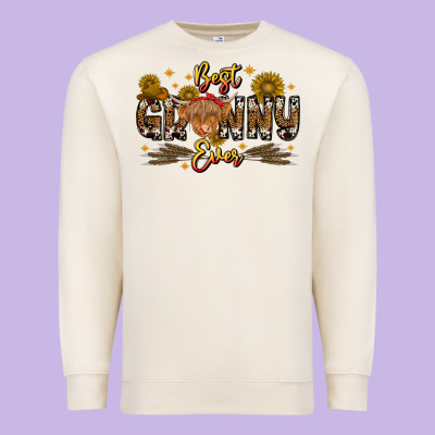 Best Granny Ever Western Theme Premium Sweatshirt Designed By Cowhidedigitalart