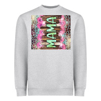 Heather Grey Mama leopard Heavyweight Sweatshirt - CowGirlArtShop