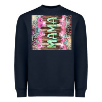 Navy Mama leopard Heavyweight Sweatshirt - CowGirlArtShop