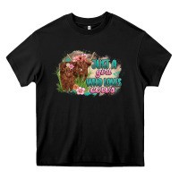 Black just a girl who loves cows Heavy Core Tee - MaliasSmallBusiness