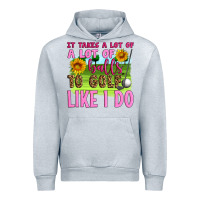 Heather Grey it takes a lot of a lot of balls to golf like i do Urban Hoodie - Artiststas