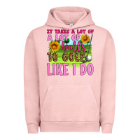 Pigment Salmon it takes a lot of a lot of balls to golf like i do Urban Hoodie - Artiststas