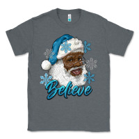Charcoal Heather winter christmas african american santa believe Classic Tee - RanaPortraitStore
