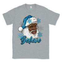 Heather Grey winter christmas african american santa believe Classic Tee - RanaPortraitStore