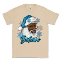 Mushroom winter christmas african american santa believe Classic Tee - RanaPortraitStore
