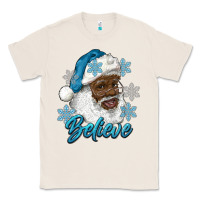 Natural winter christmas african american santa believe Classic Tee - RanaPortraitStore