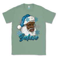 Sage winter christmas african american santa believe Classic Tee - RanaPortraitStore