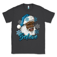 Smoke winter christmas african american santa believe Classic Tee - RanaPortraitStore