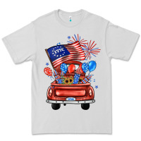 Dove Grey farm truck,america flag Premium Tee - JahusDesignShop