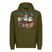 Army Green Cousin crew Premium Hoodie - FaDigitalArtStudio