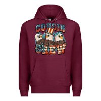 Burgundy Cousin crew Premium Hoodie - FaDigitalArtStudio