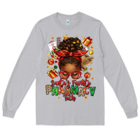 Moon Dust santas favorite pharmacy tech afro messy bun Long Sleeve Tee - texasbilliewilder