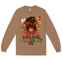 Toasted Coconut santas favorite pharmacy tech afro messy bun Long Sleeve Tee - texasbilliewilder