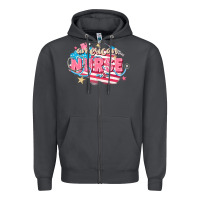 Smoke American Nurse Zipper Hoodie - FaDigitalArtStudio