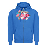 True Royal American Nurse Zipper Hoodie - FaDigitalArtStudio