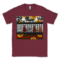 Burgundy christmas trees and sunflowers Classic Tee - Jasminsmagicworld