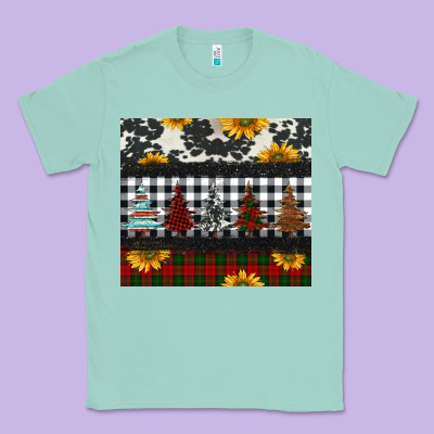 Christmas Trees And Sunflowers Classic Tee Designed By Jasminsmagicworld